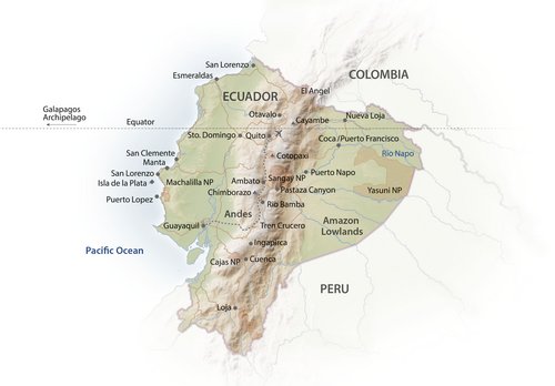Ecuador Landkarte