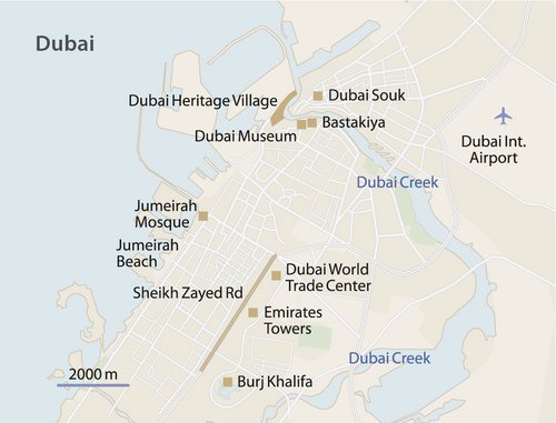 Dubai Stadtkarte