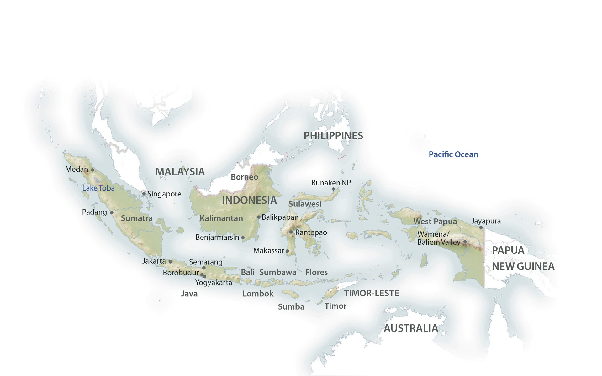 Indonesien Landkarte