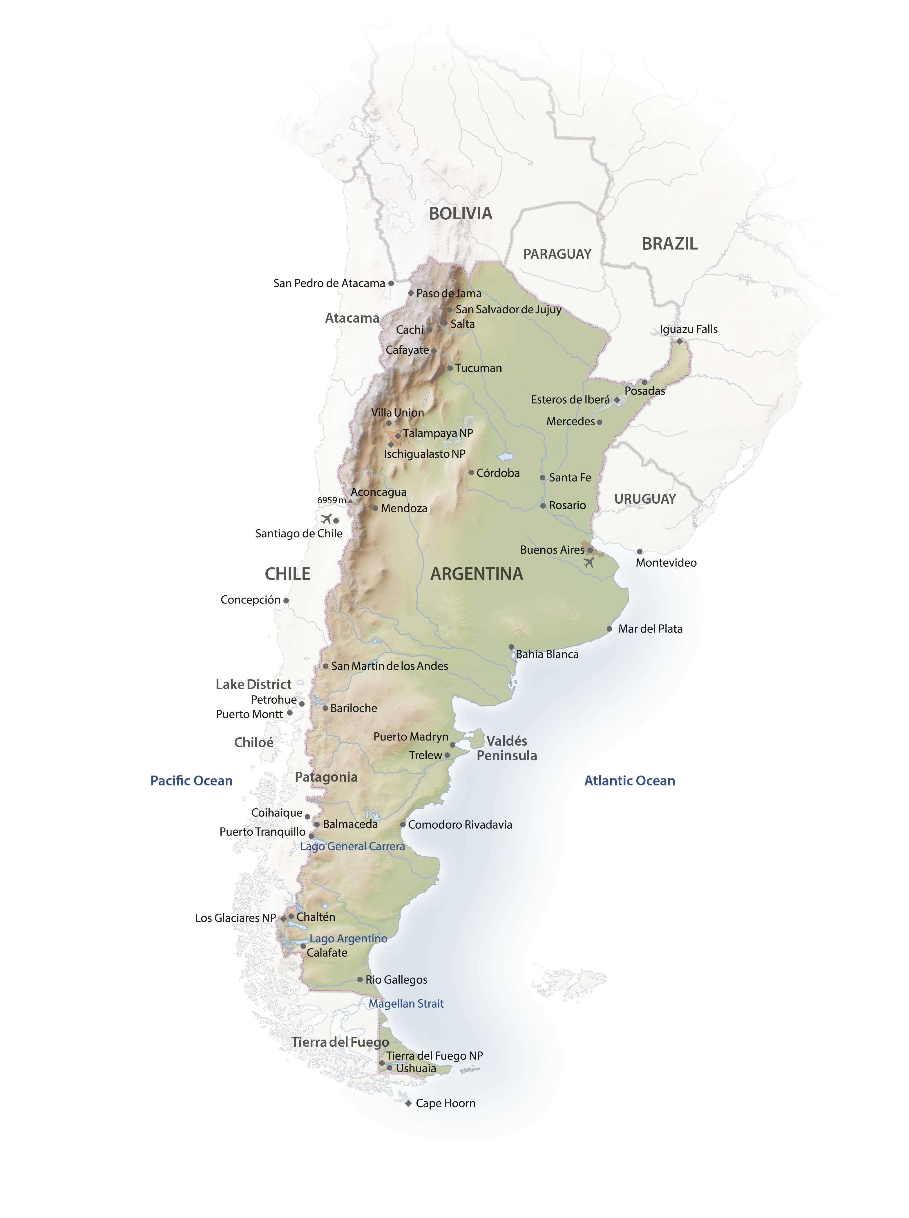 Argentinien Landkarte