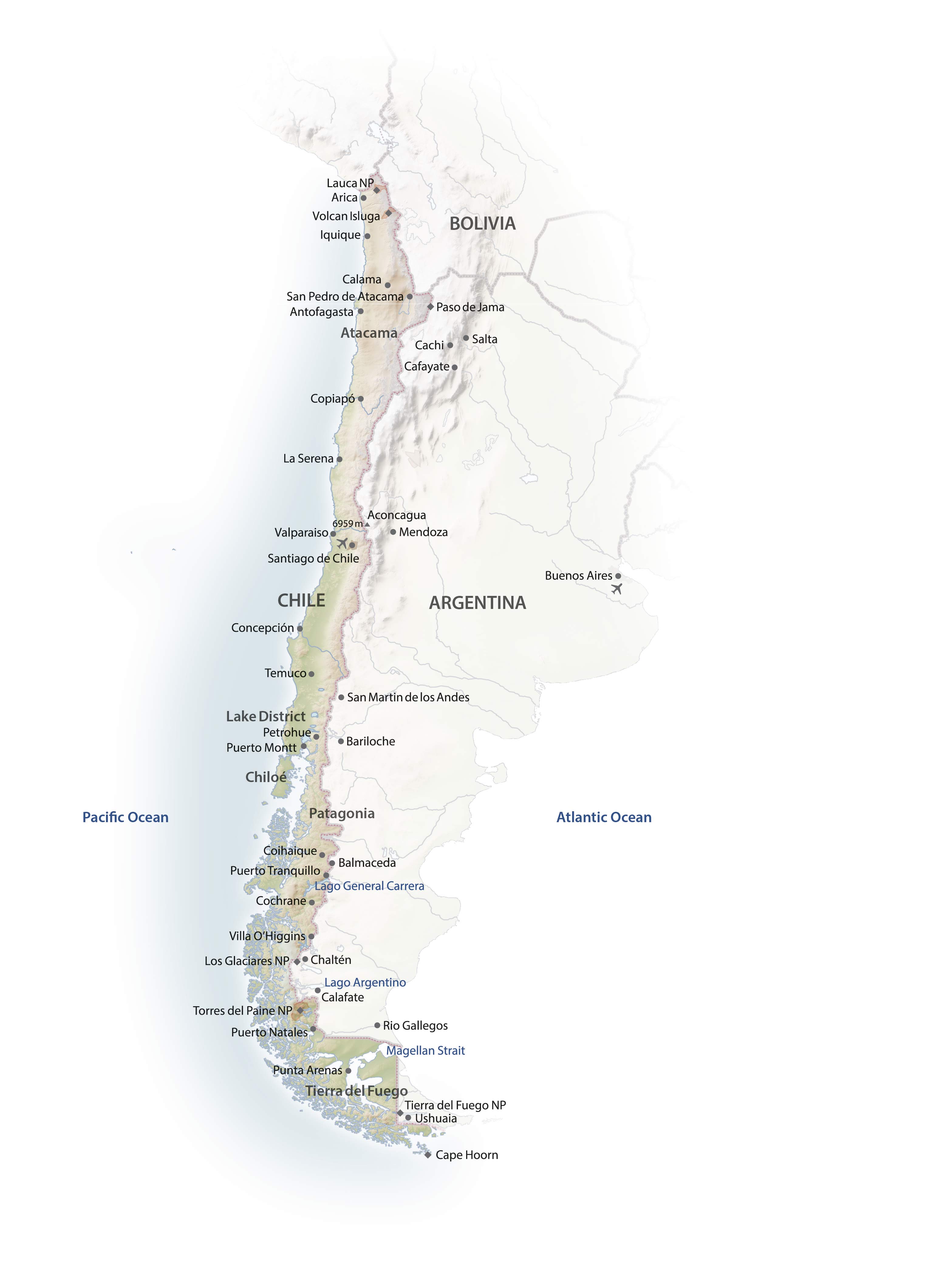 Chile Landkarte