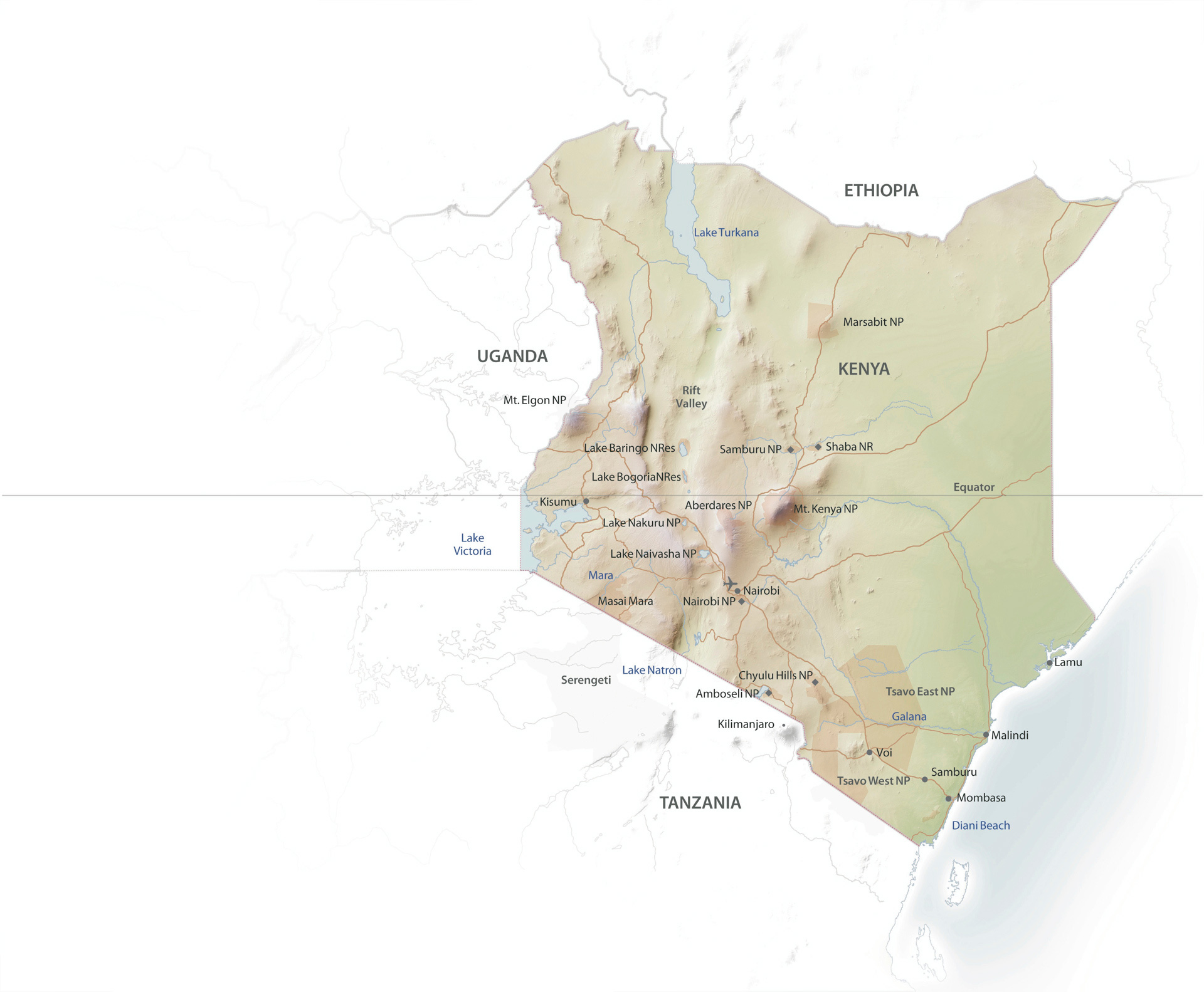 Kenia Landkarte